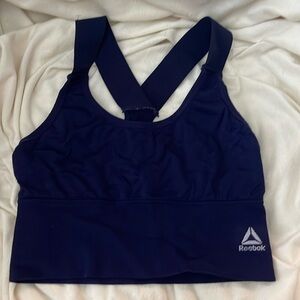 Reebok Navy blue active Bra Large racerback